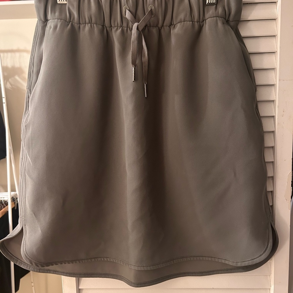 Gray Drawstring Skirt